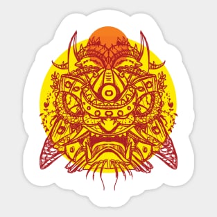 Samurai Mask Sticker